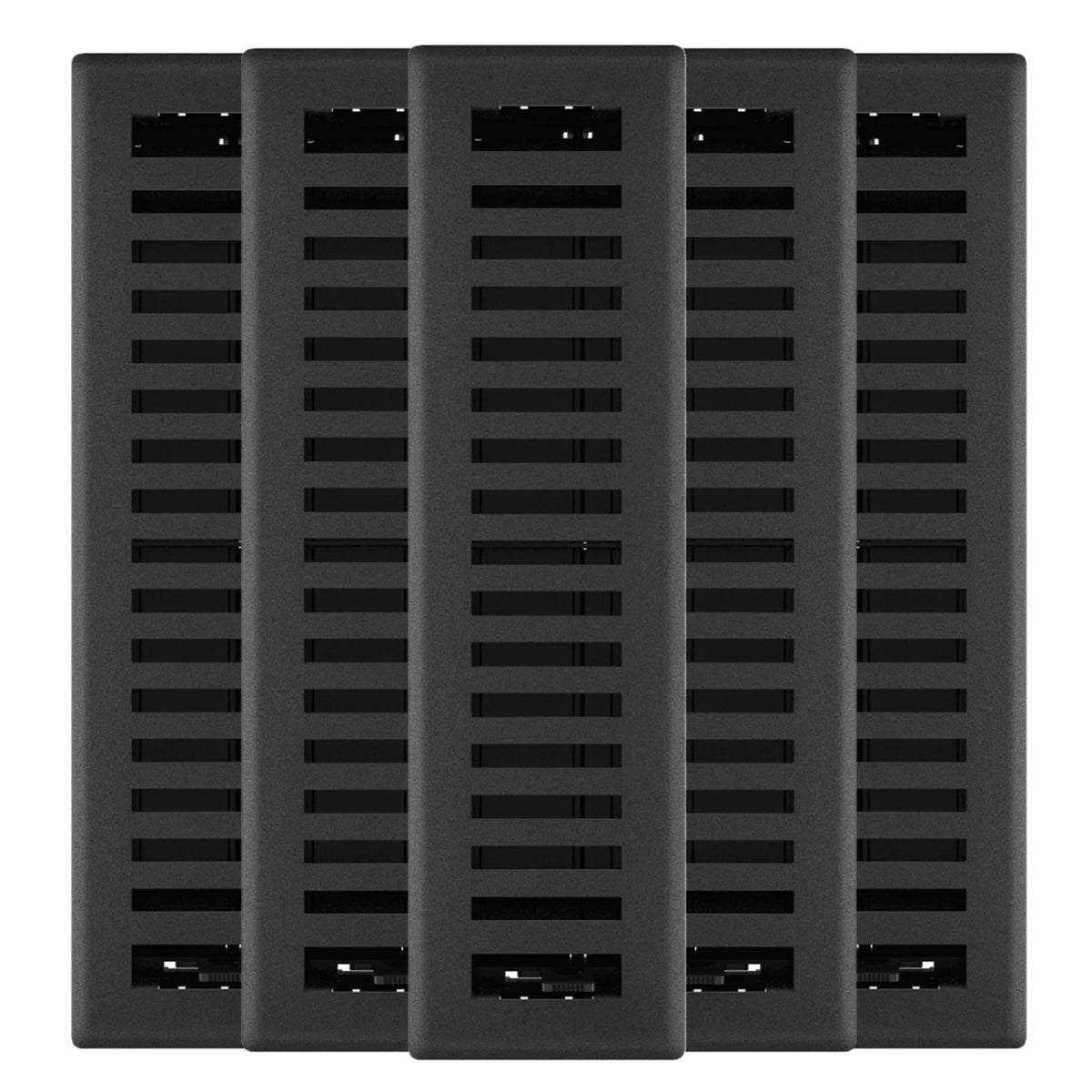Black Iron Metal Rectangular Floor Register 5 Pack K892