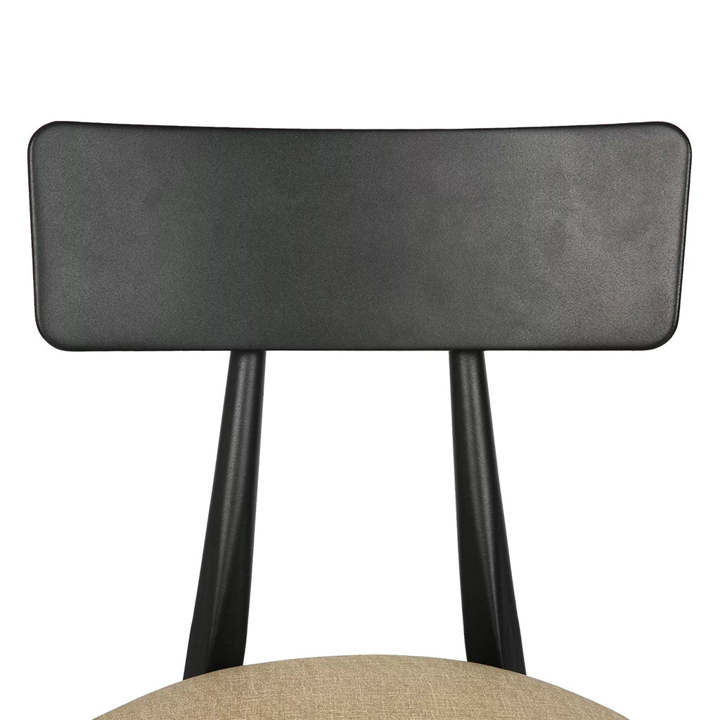 Mid-Century Dining Chairs Set of 2 PU Leather Cushion Iron Frame H793850