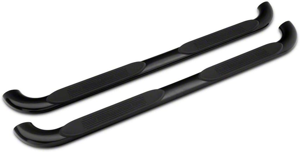 Black 4-Inch Oval Bent End Side Step Bars U55550