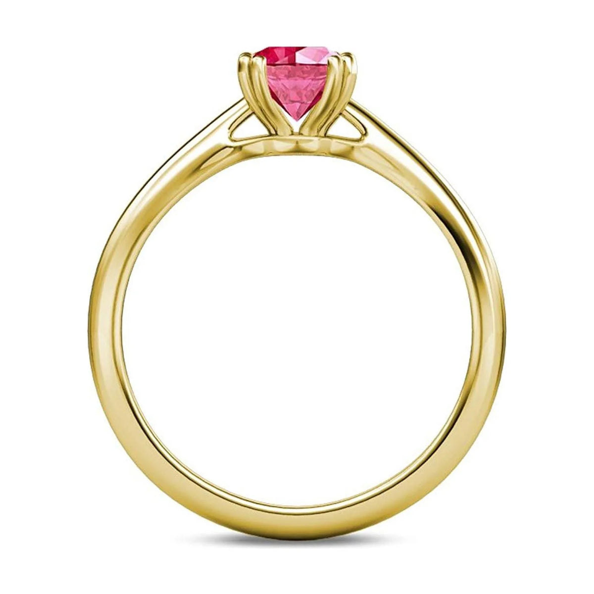 Pink Tourmaline 8 Prong Solitaire Engagement Ring 0.95 ct 14K Yellow Gold Y7143