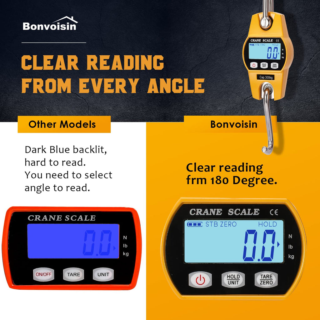 Mini Digital Crane Scale 300kg/660lb Pack of 2 X71919