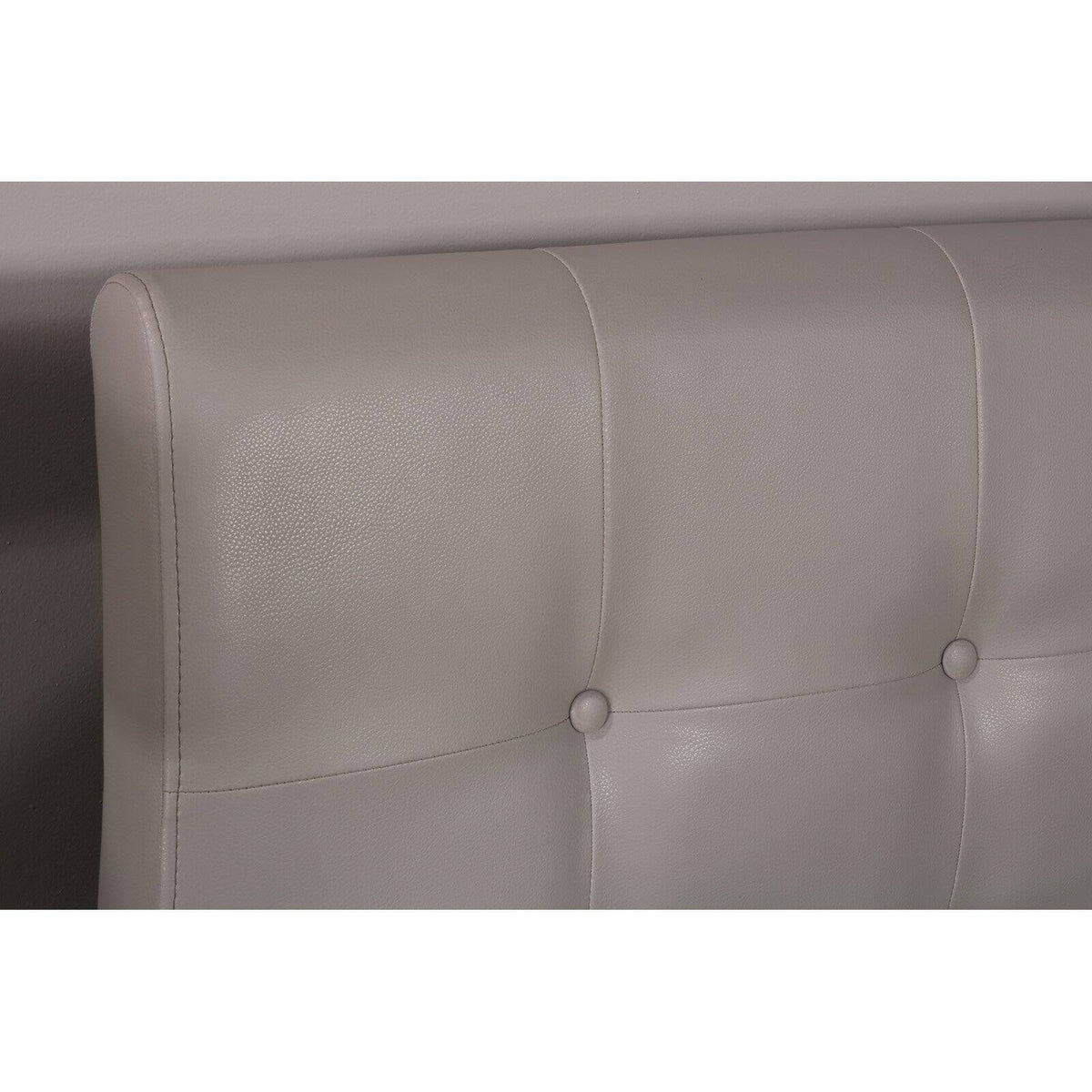 Gray Faux Leather Upholstered Queen Headboard D987917