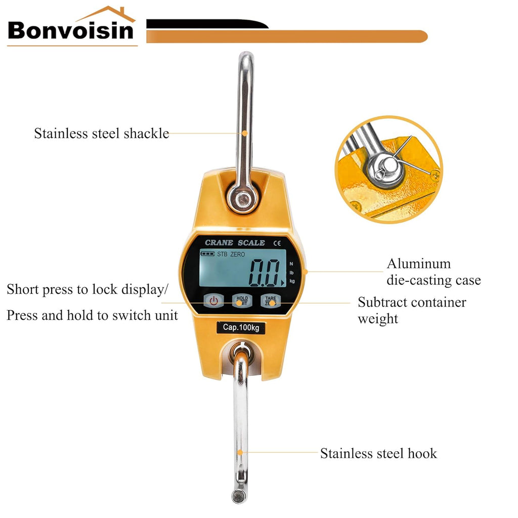 Mini Digital Crane Scale 300kg/660lb Pack of 2 X71919