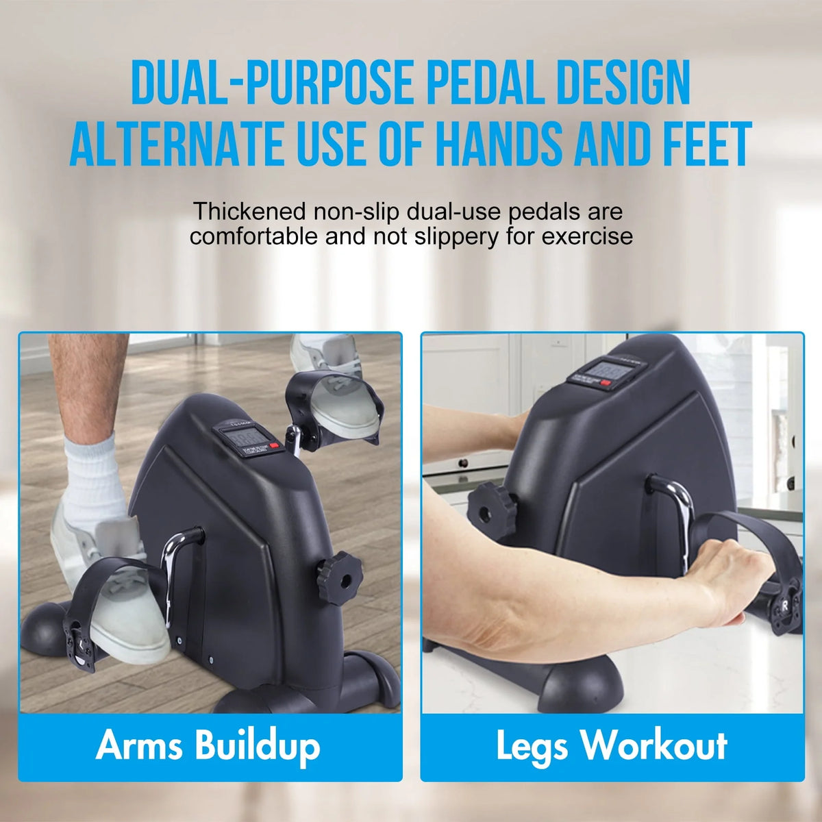 Mini Under Desk Pedal Exerciser with LCD Screen O8447