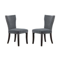 Gray Velvet Upholstered Dining Chair P711957
