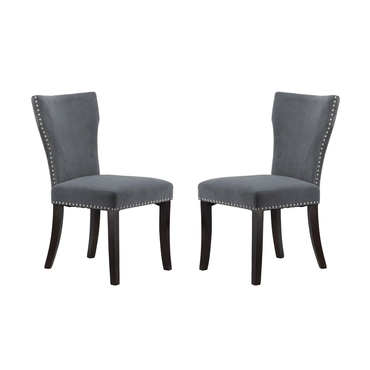 Gray Velvet Upholstered Dining Chair P711957