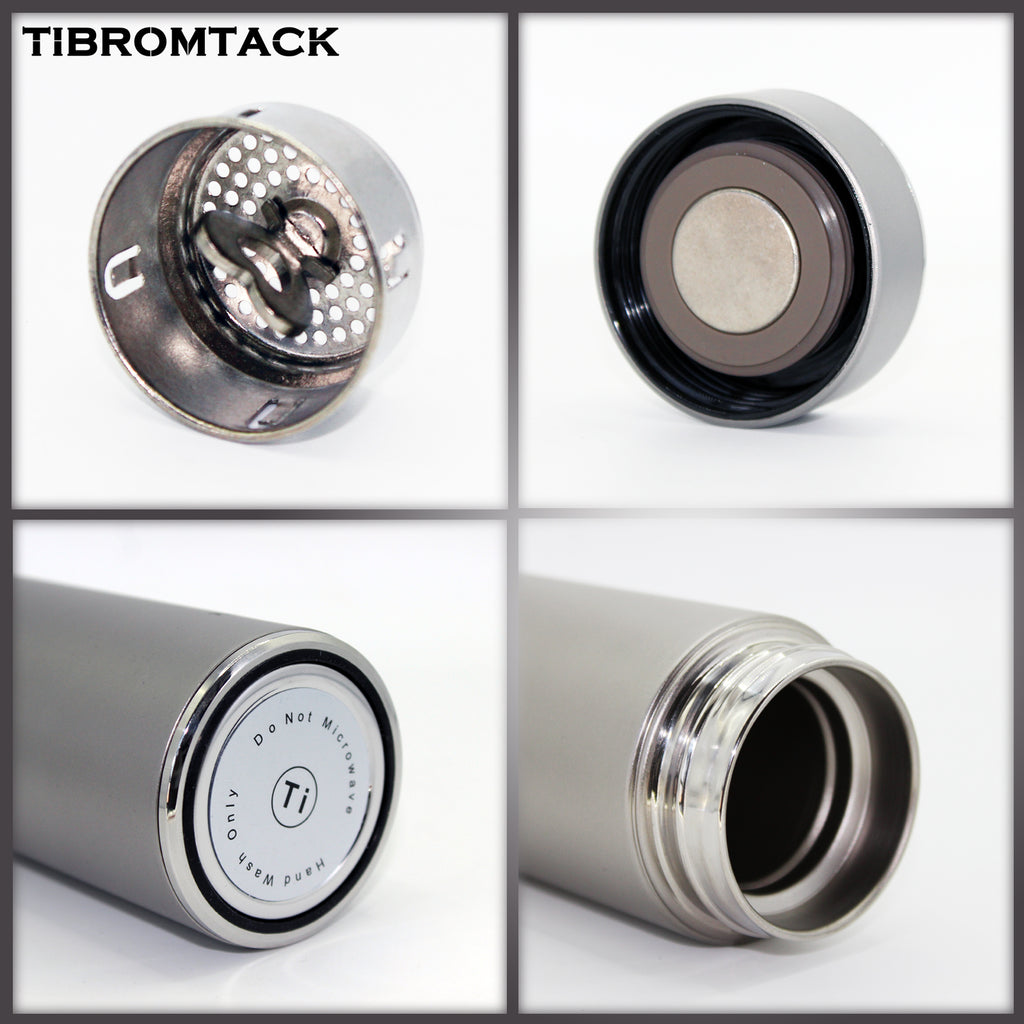 Titanium Insulated Water Bottle 320ml Double Wall Vacuum Thermos Bottle Q251