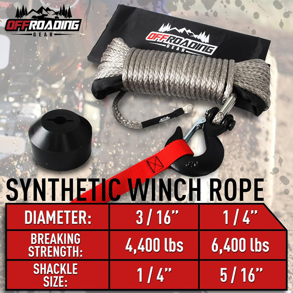 50'x3/16” Synthetic Winch Rope Kit N220678