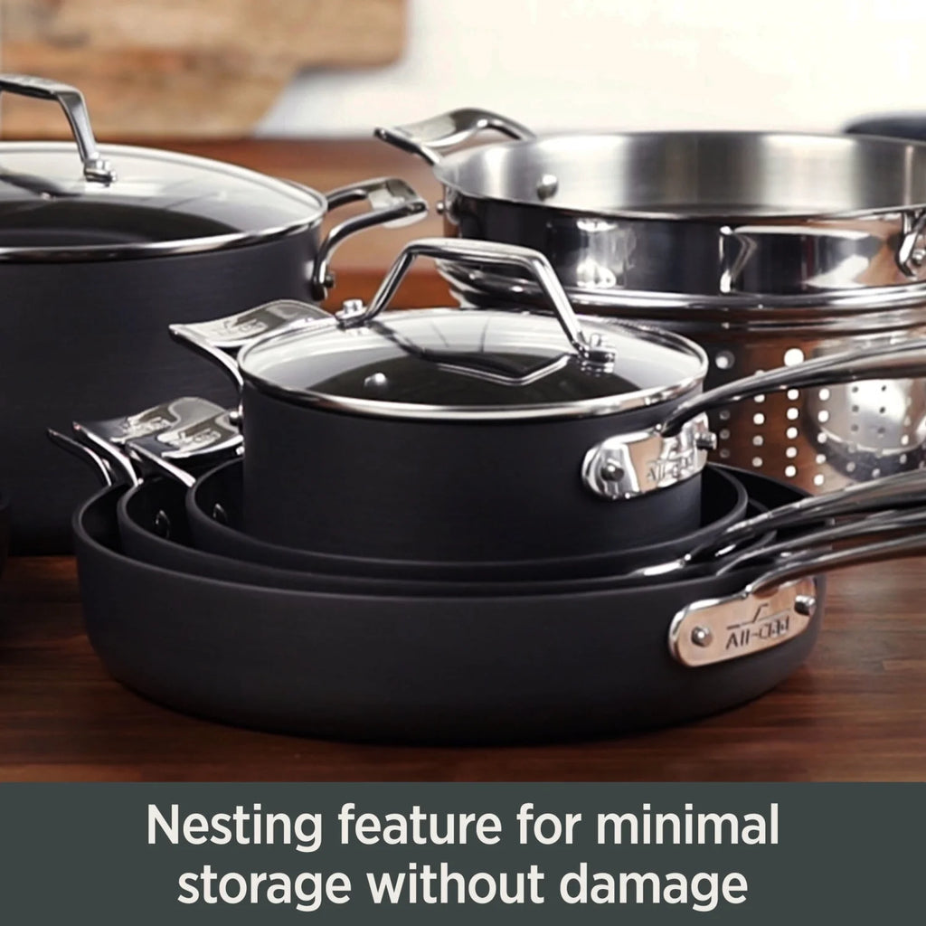 Hard Anodized Nonstick 2-Piece Fry & Sauce Pan Cookware Set N74794