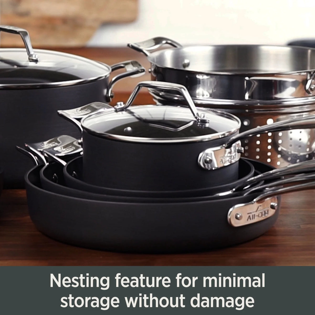Hard Anodized Nonstick 2-Piece Fry & Sauce Pan Cookware Set N74794