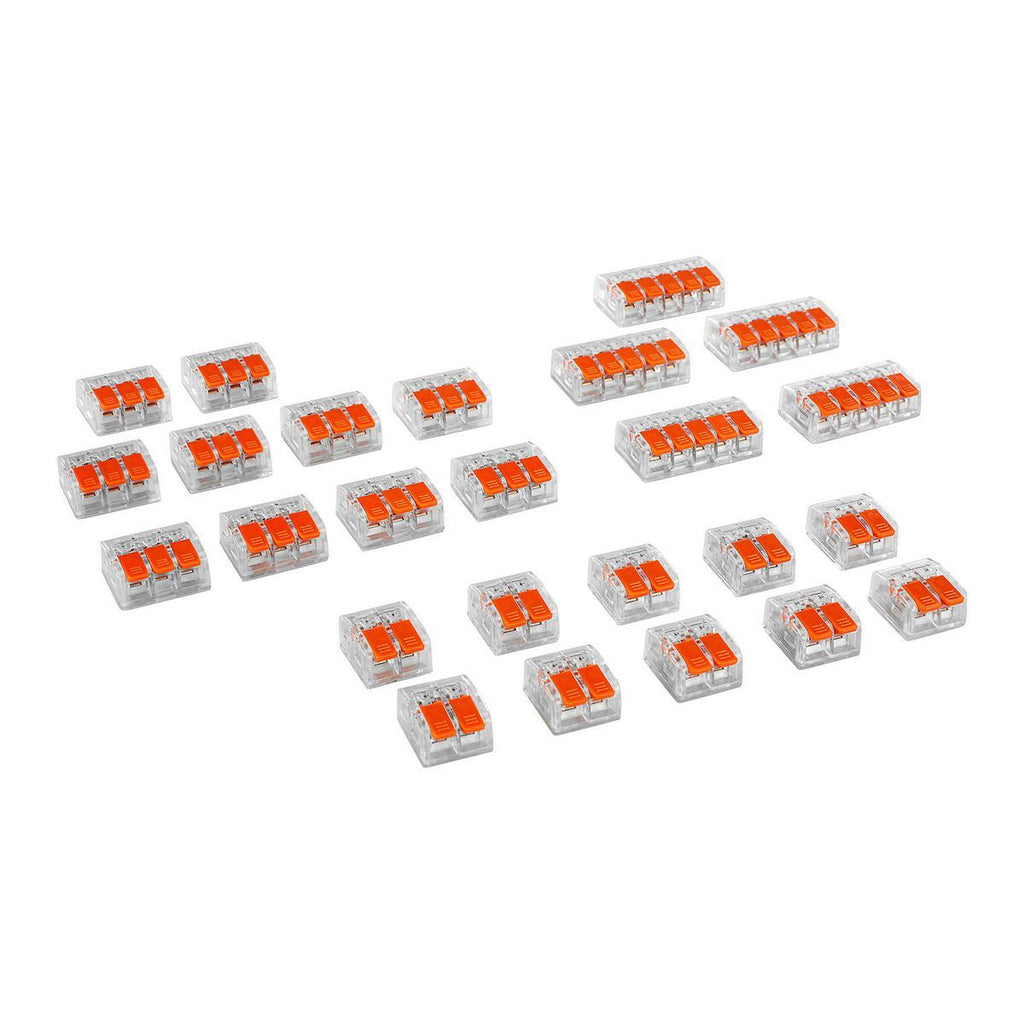 Compact Lever Wire Connector Assortment, 25-Piece J537262
