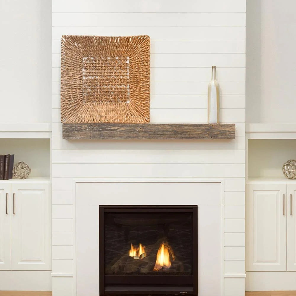 60-in Farmhouse Wood Fireplace Mantel Shelf E1272