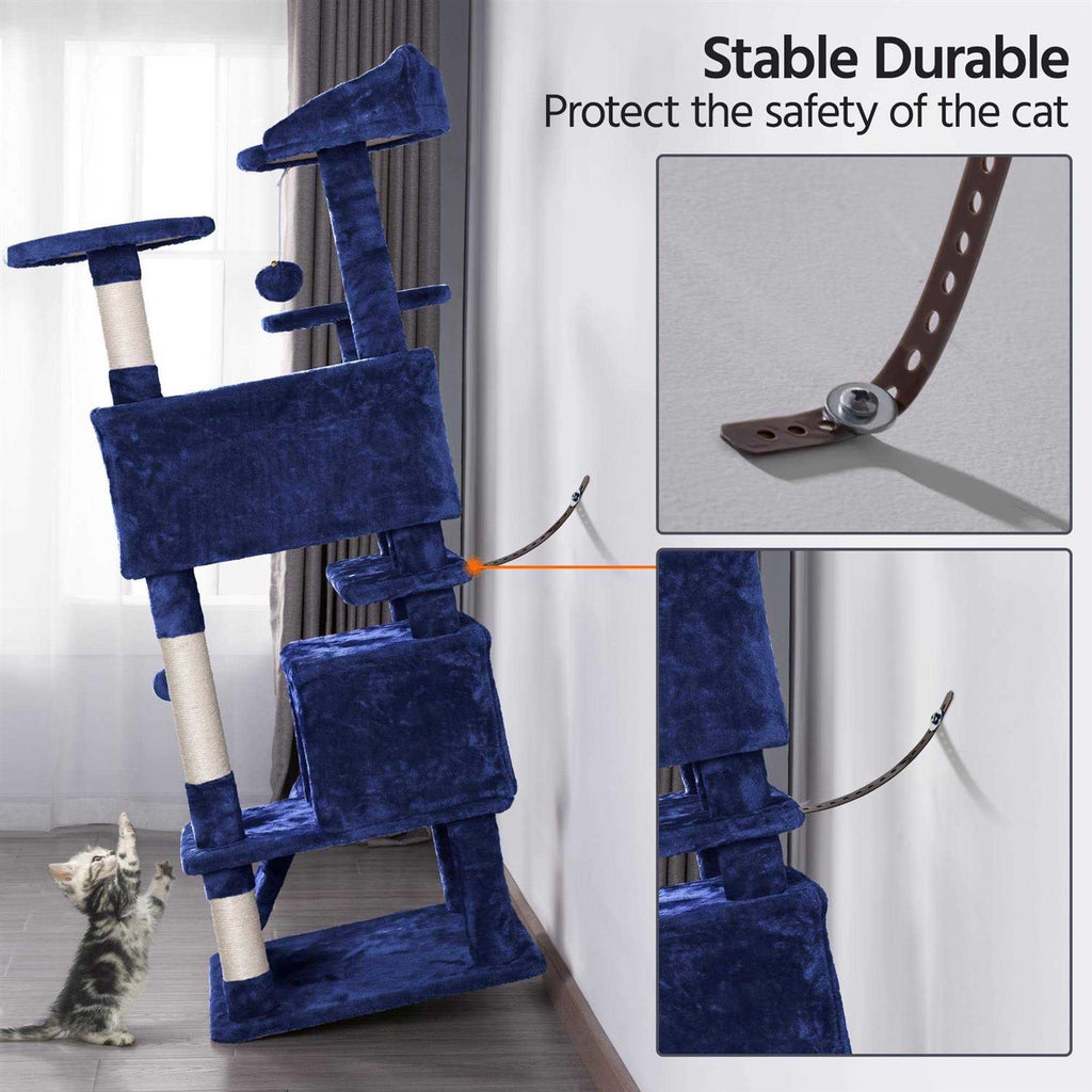 Plush Cat Tree with 2 Condos D415282