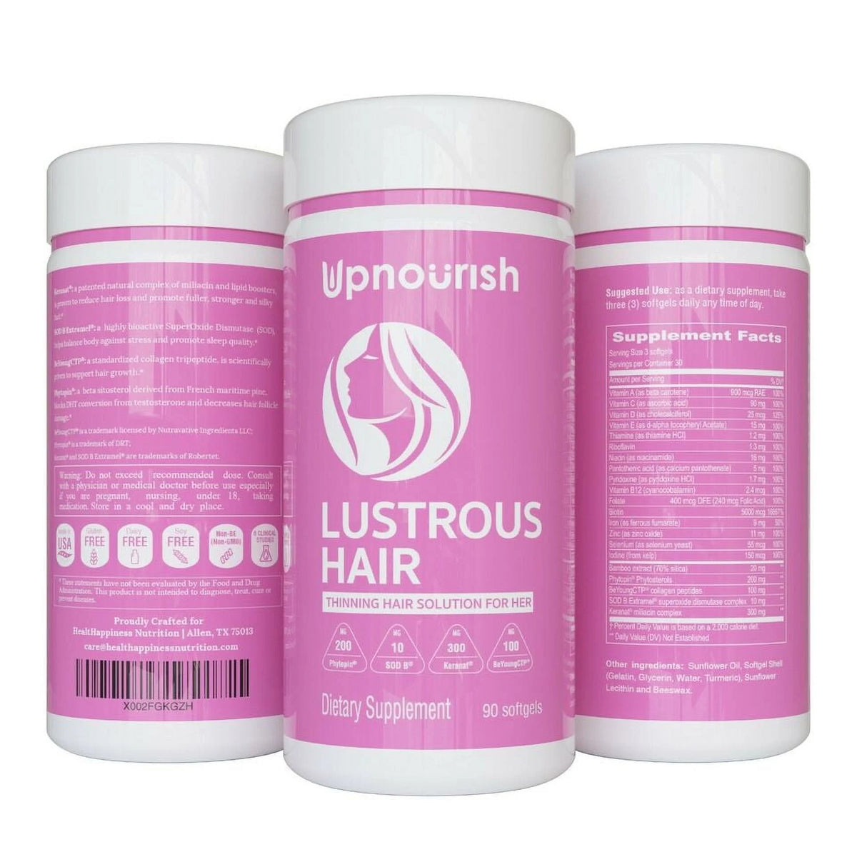 Hair Growth Vitamins 90 Softgel M846114