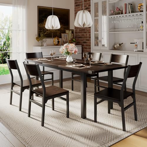 7-Piece Extendable Dining Table Set with 6 Chairs G746915