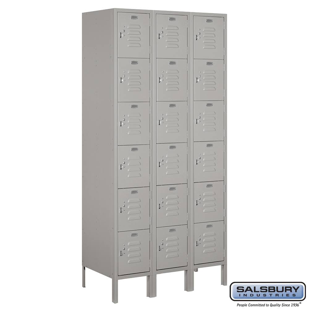 Gray Six Tier Metal Locker G30940