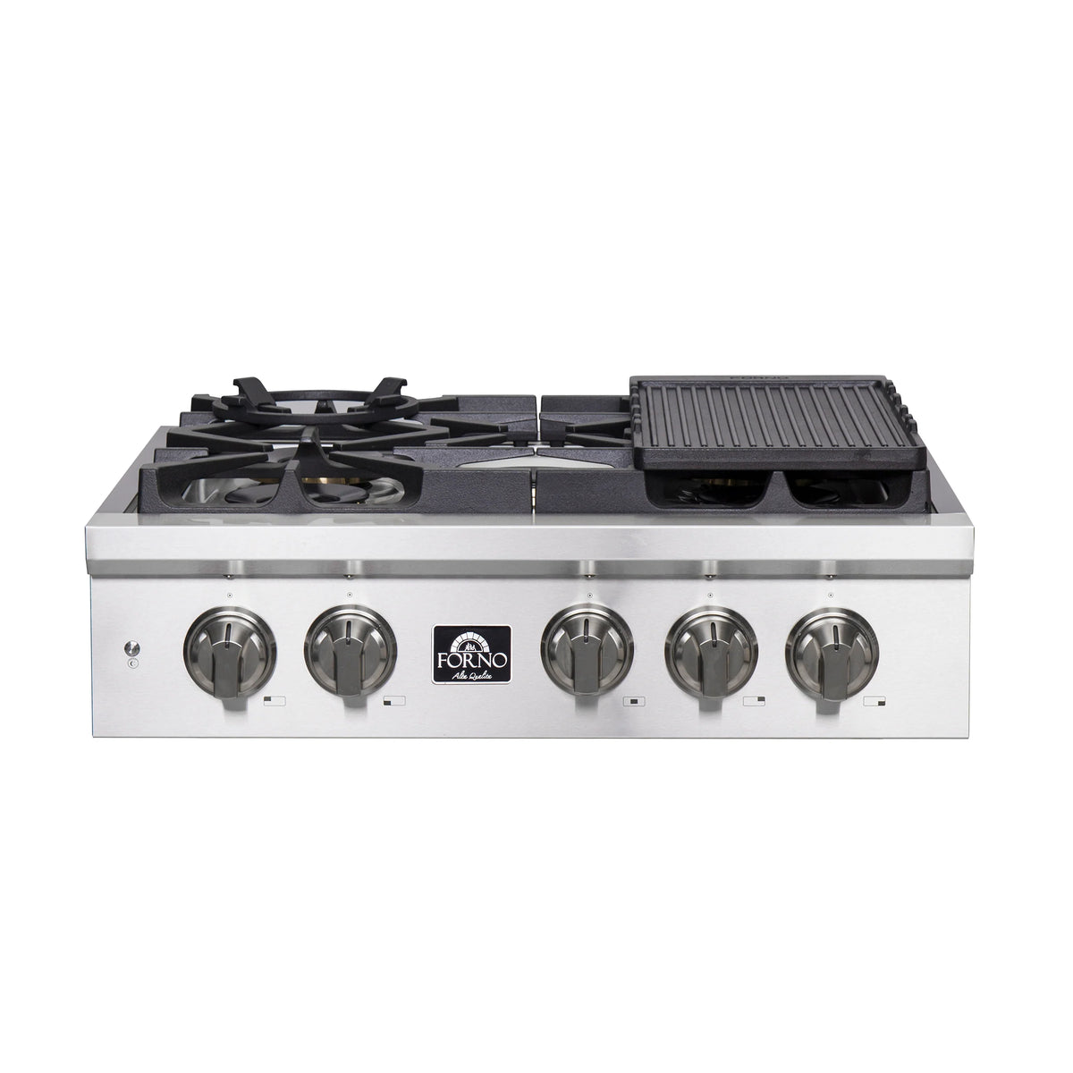 30 Gas Rangetop with 5 Sealed Burners in Stainless Steel F414