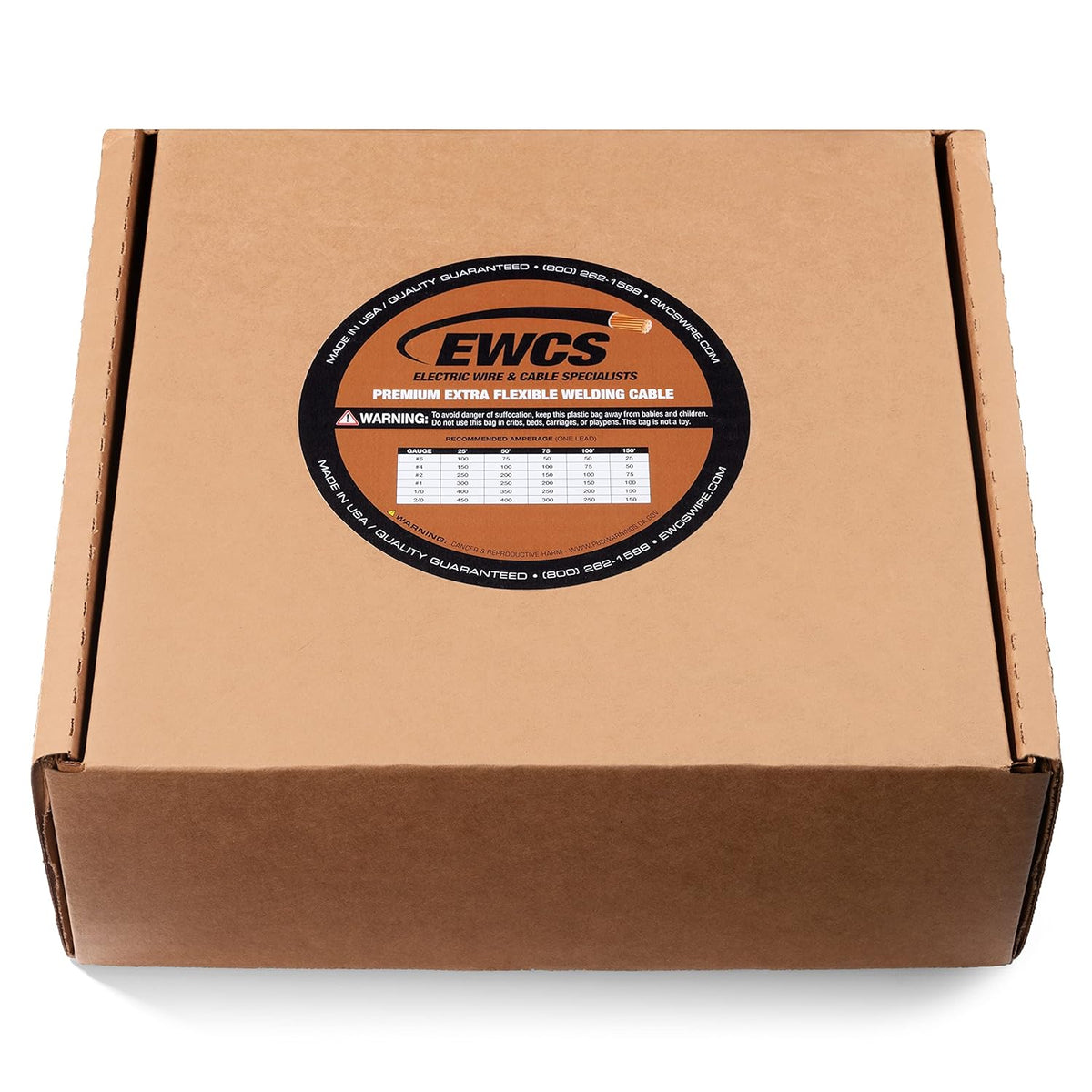 2/0 Gauge Extra Flexible Welding Cable 600 Volt Black 100 Feet Y5645