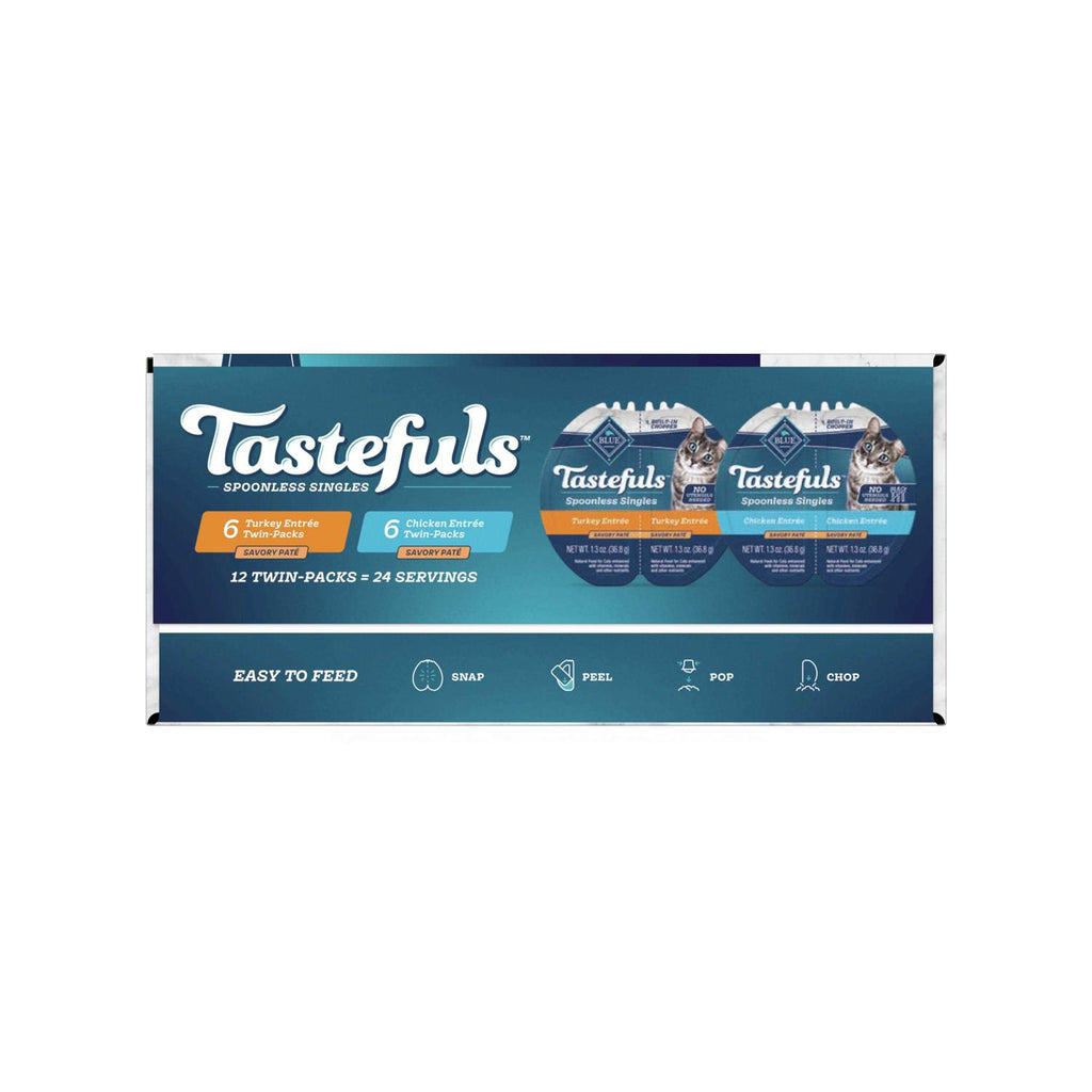 Chicken and Turkey Pate Wet Adult Cat Food Variety Pack B5204