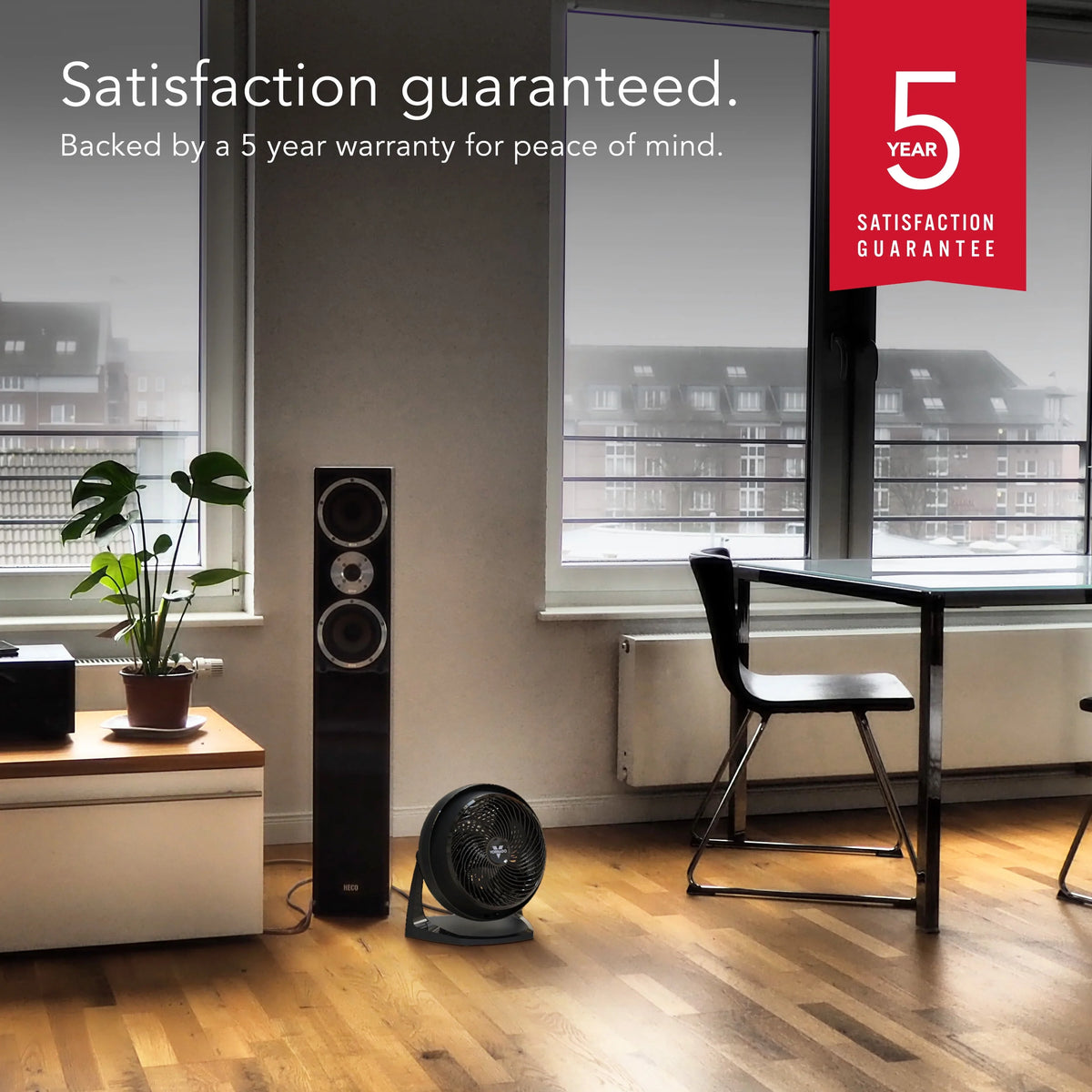 Black Whole Room Air Circulator Floor Fan I743