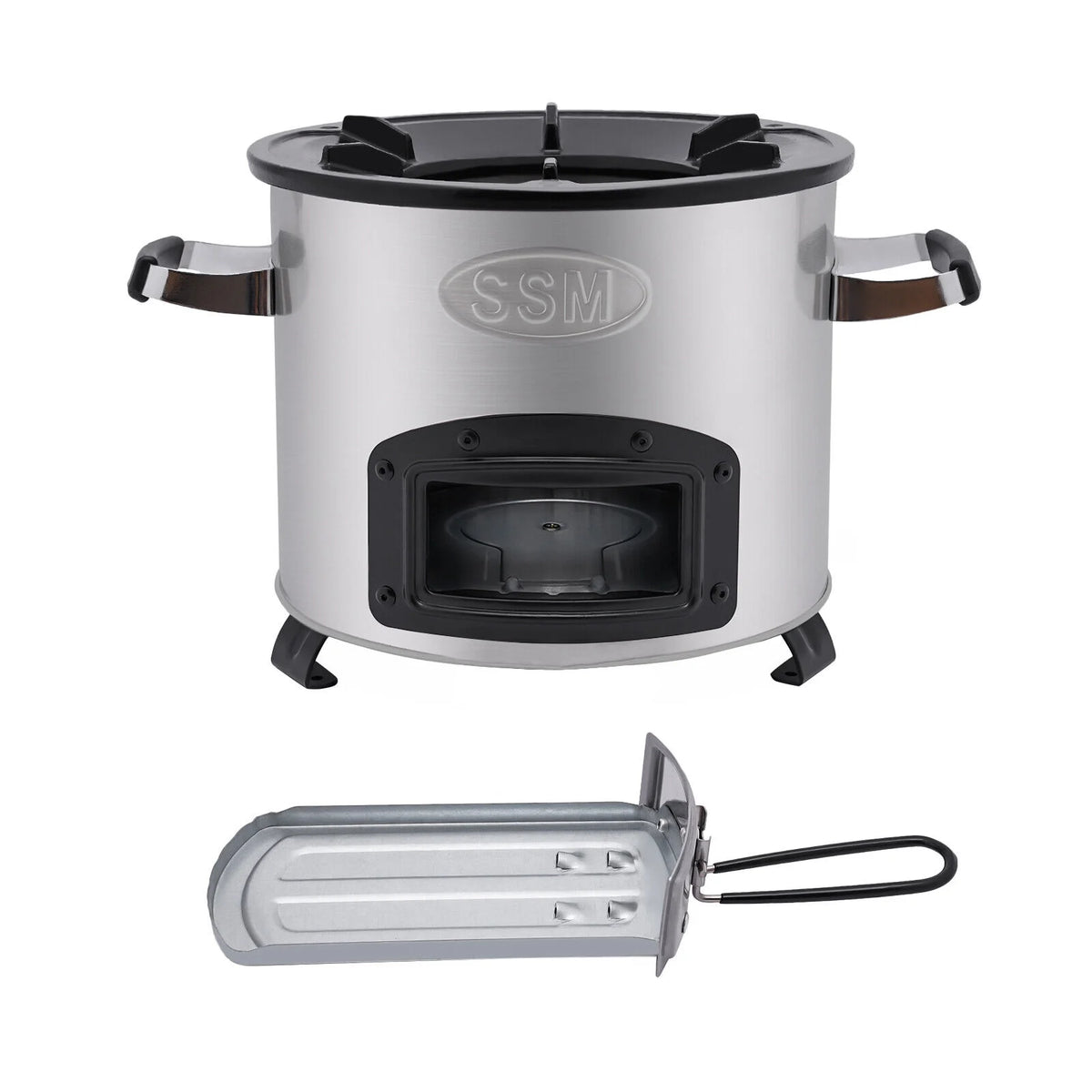 Stainless Steel Wood Burning Camping Stove with Storage Bag B4921