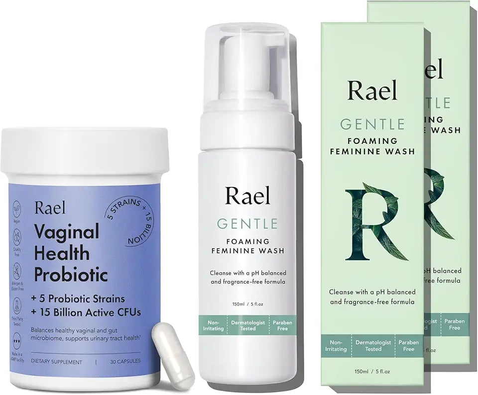 Probiotics Supplements, Digestive Enzymes, Urinary Tract Health & Foaming Feminine Wash T355
