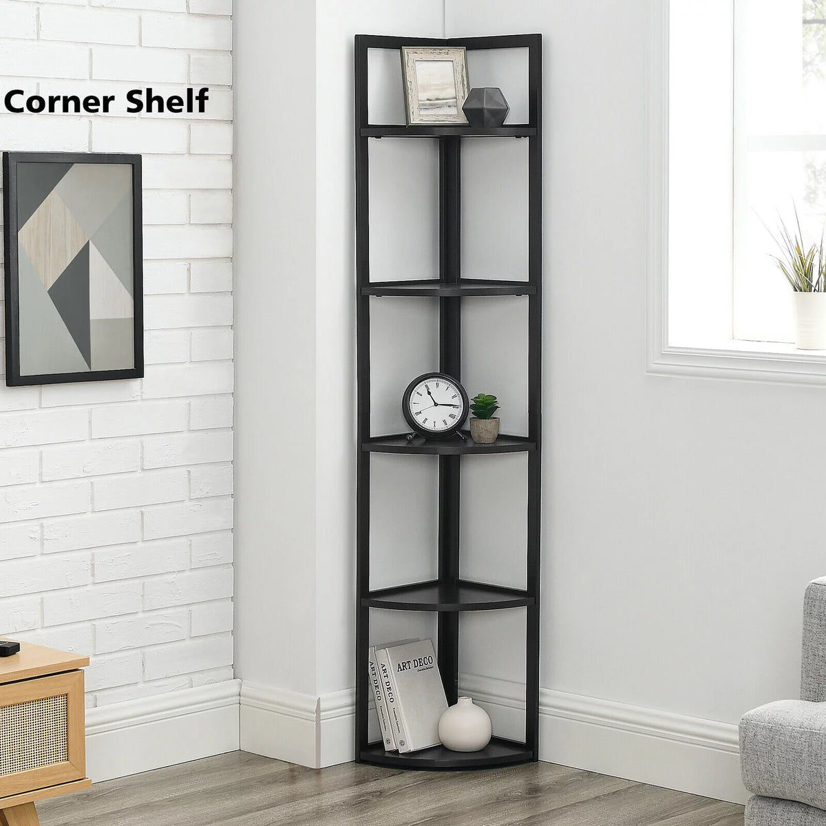 5 Tier Corner Bookcase T837731