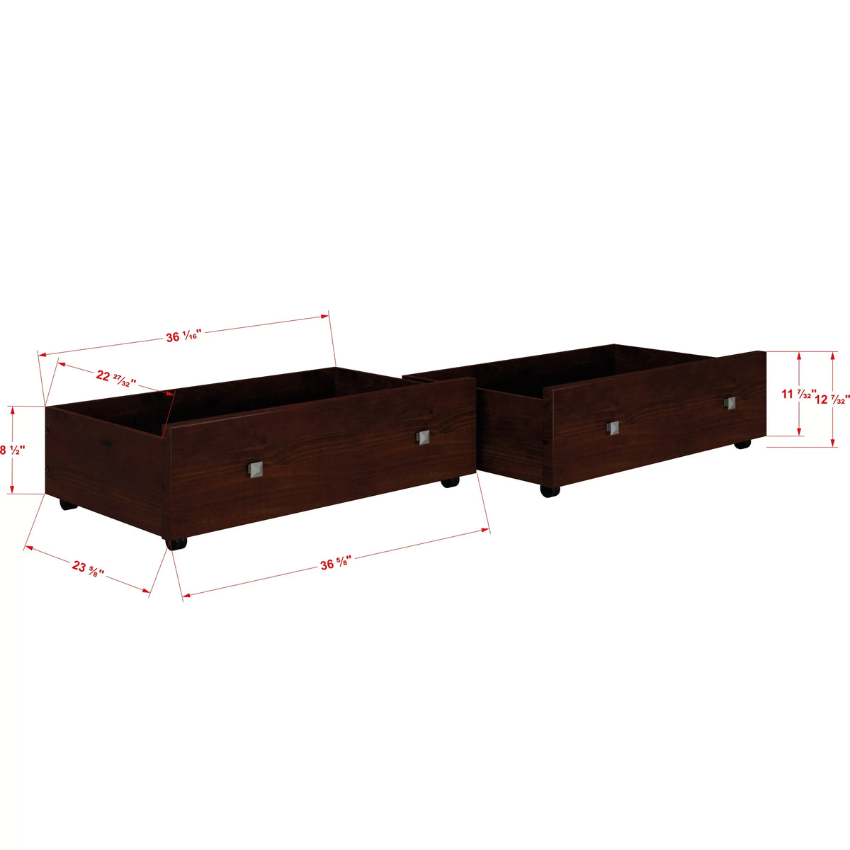 Full Size Bed with Dual Under Bed Drawers Q145