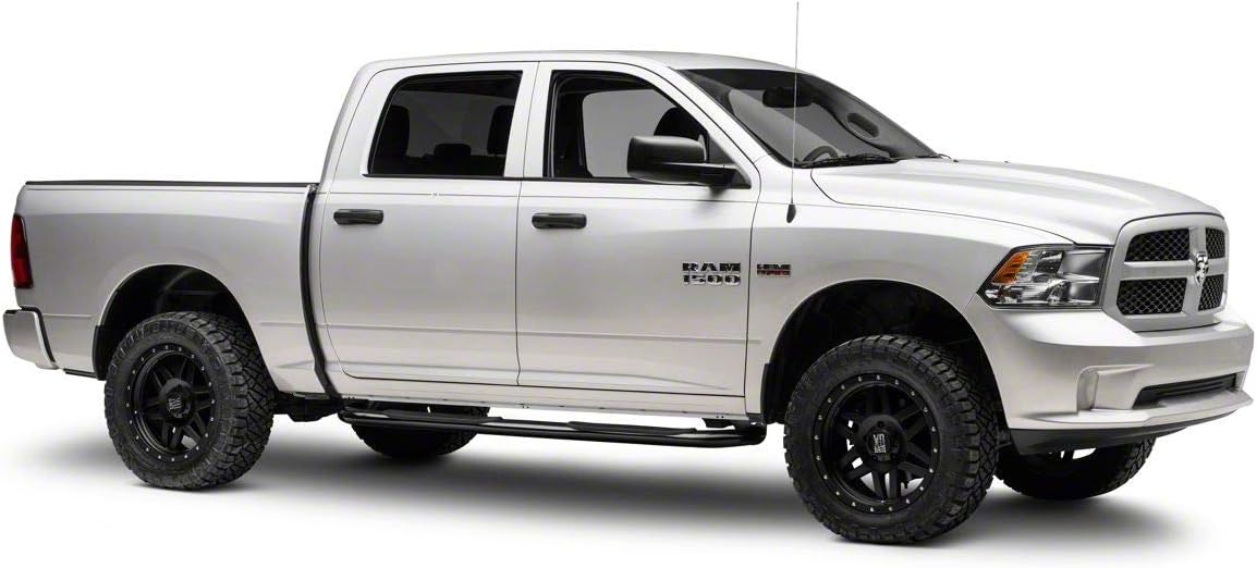Black 4-Inch Oval Bent End Side Step Bars U55550