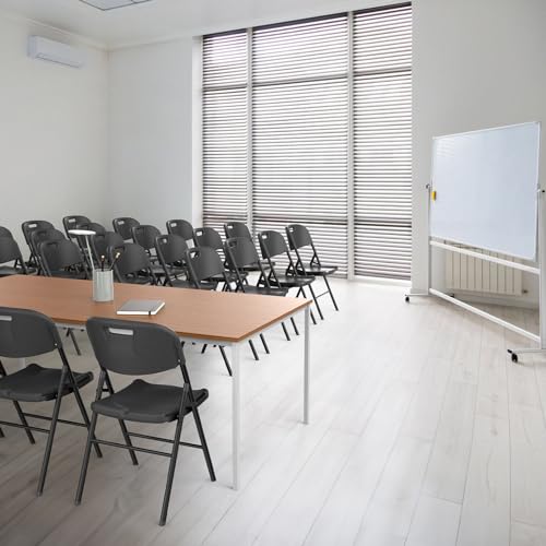 White 10 Pack HDPE Folding Chairs with Steel Frame N146