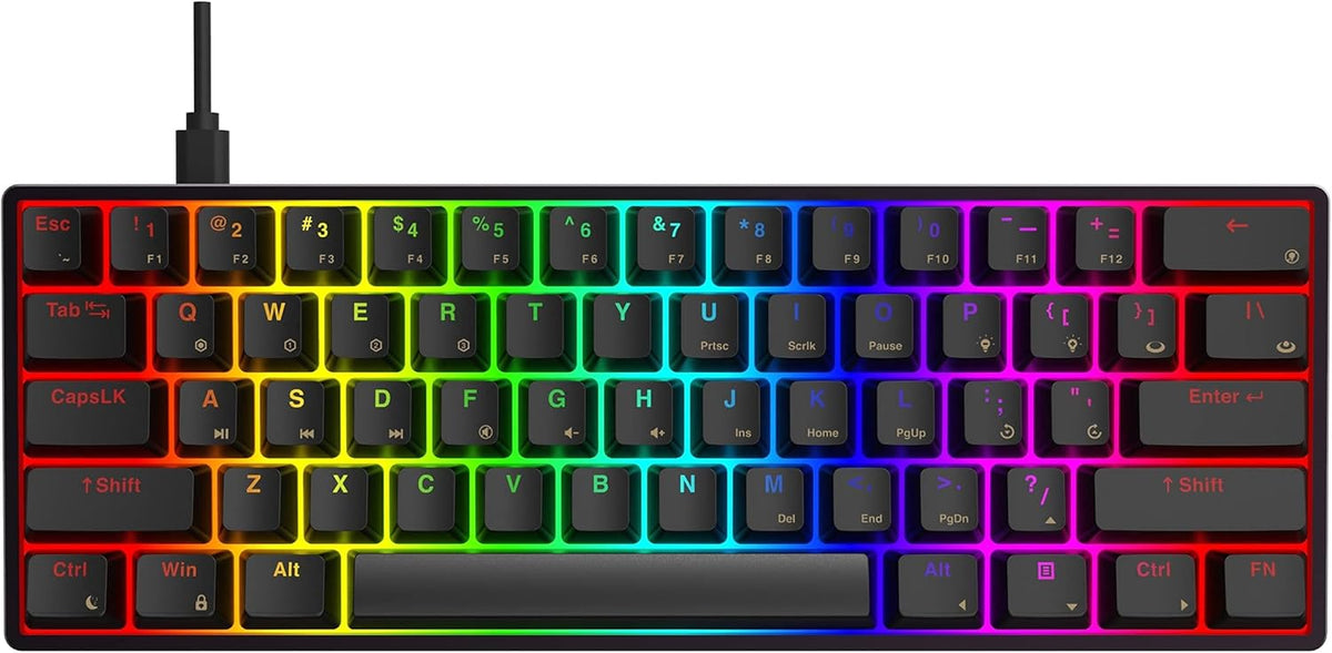 61 Keys Aluminum Case Hot Swappable Mechanical Keyboard T98053