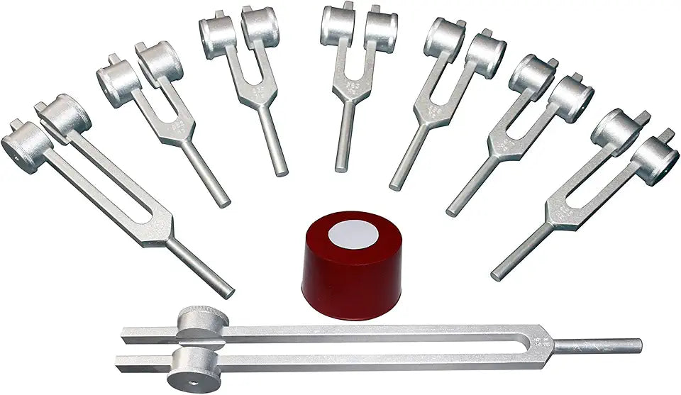 8 Solar Harmonic Spectrum Tuning Forks with Velvet Pouch V2673