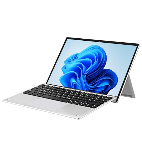 2-in-1 Touch-Screen Laptop 12.3" 3K IPS Tablet PC with Keyboard 8GB RAM 256GB SSD Silver N24941