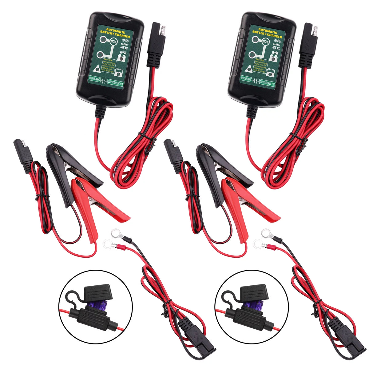 6V 12V 1.5A Automatic Battery Trickle Charger D54341