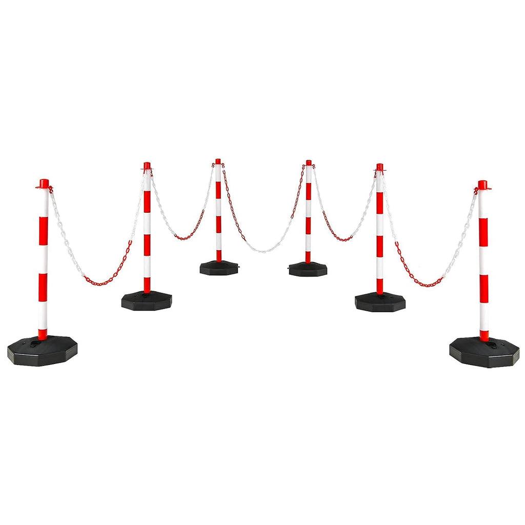 2 Pack Plastic Delineator Post Cone with Fillable Base, Black & Yellow O81939