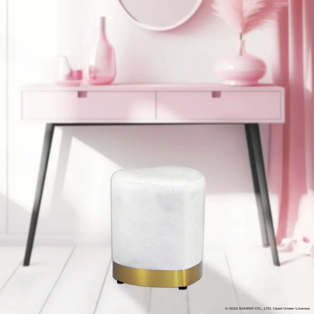 Black Vanity Ottoman Chair B8467