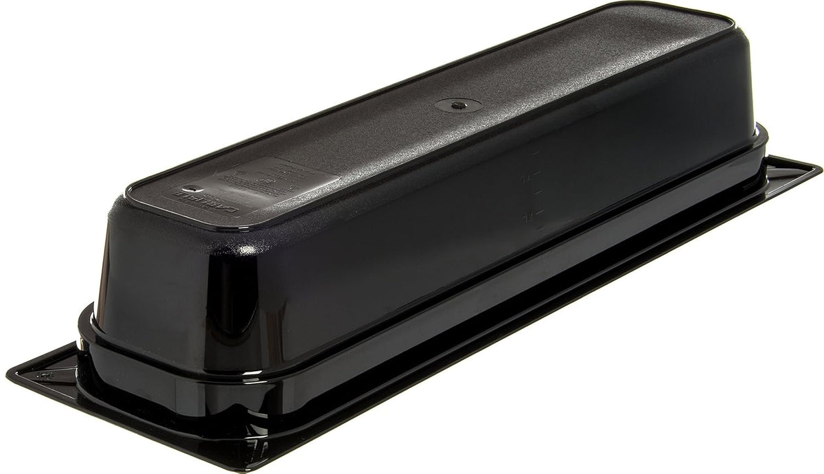 Polycarbonate Half-Size Long Food Pan, 5.1 qt, Black (Case of 6) N485