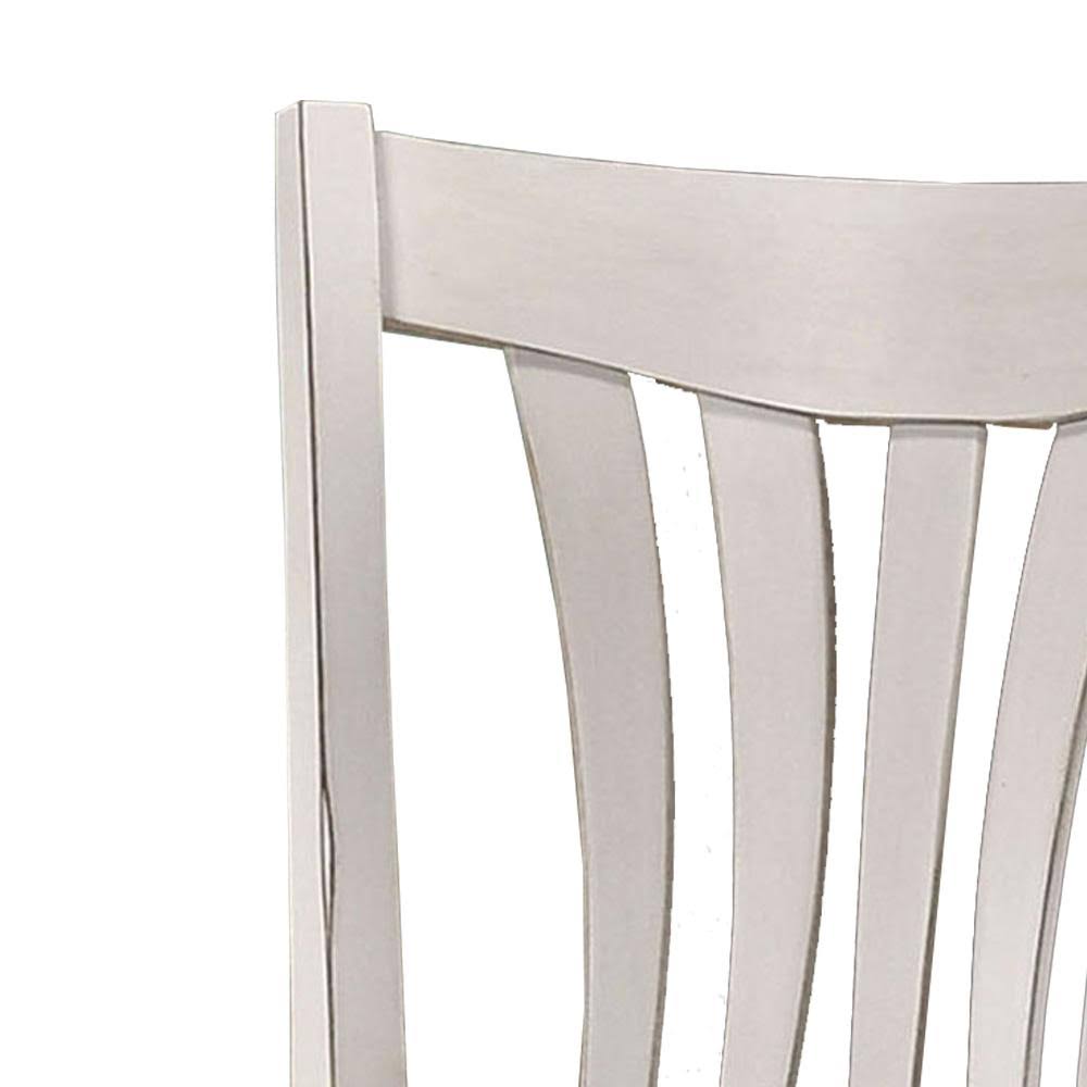 White Wood and Fabric Swivel Bar Height Stool B4993