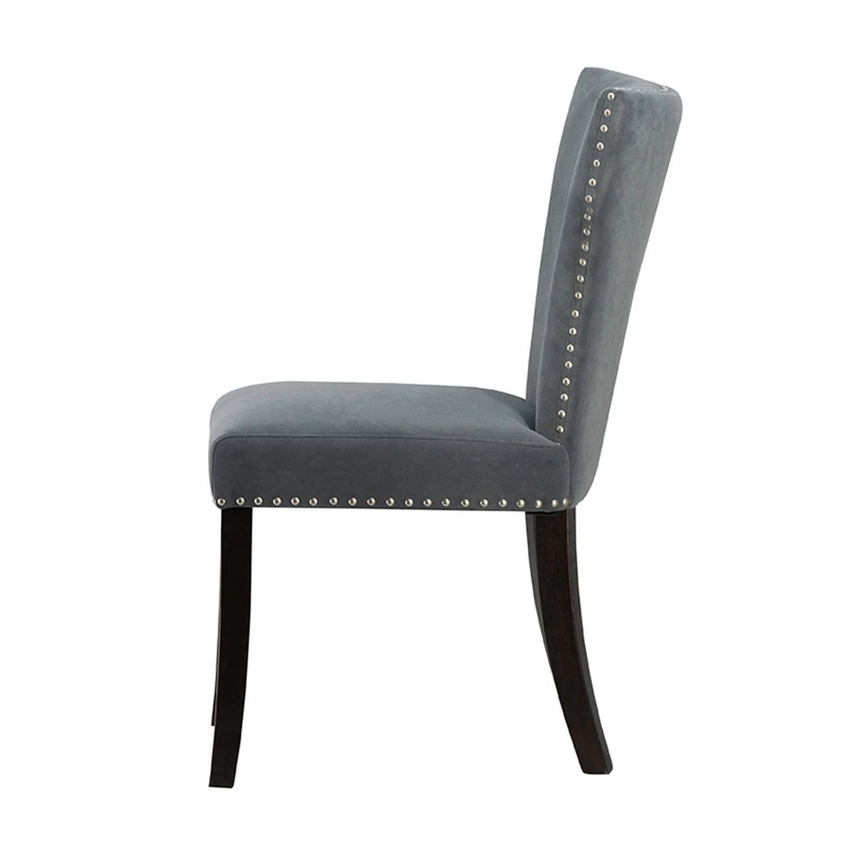 Gray Velvet Upholstered Dining Chair P711957