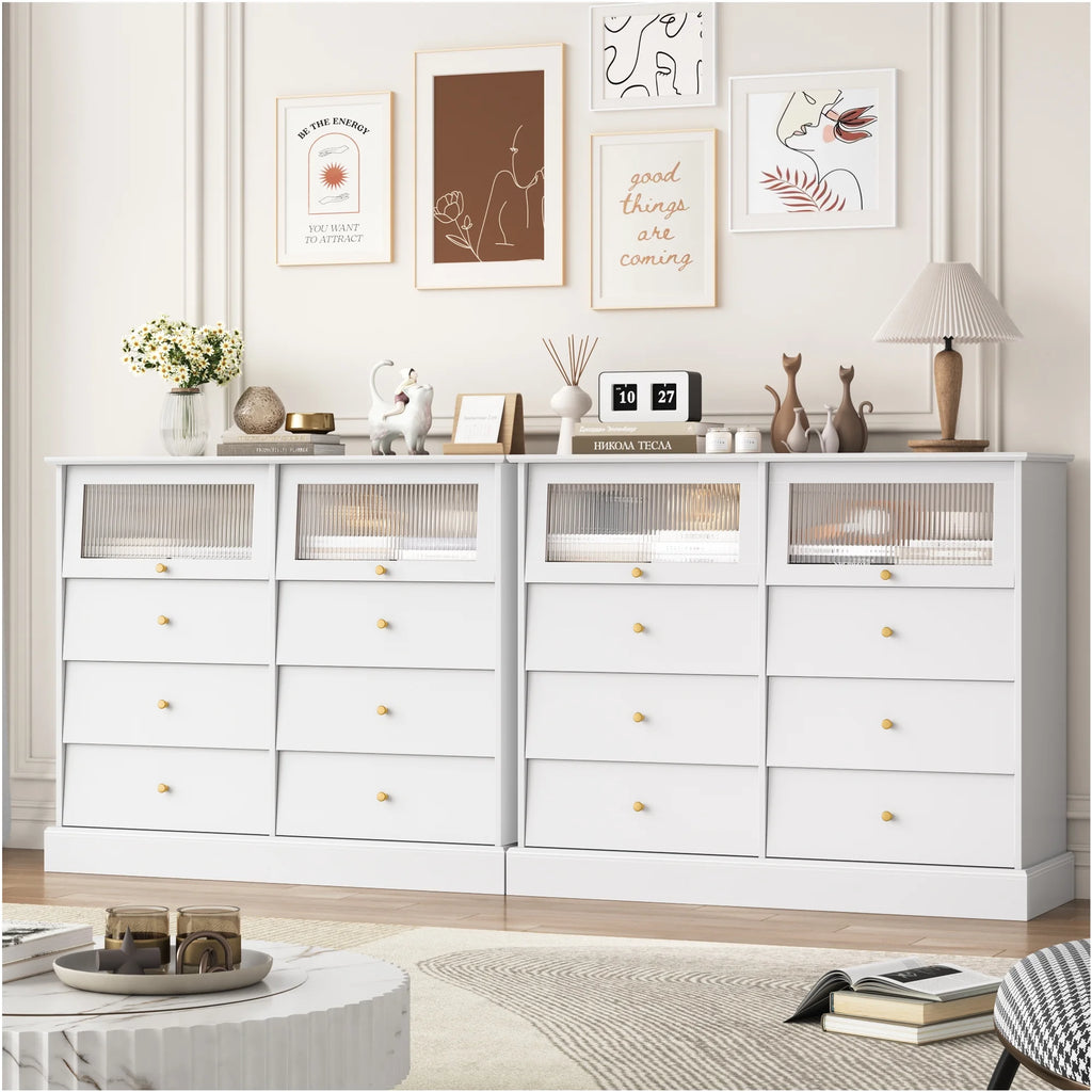 Black 8 Drawer Wood Dresser Y41243