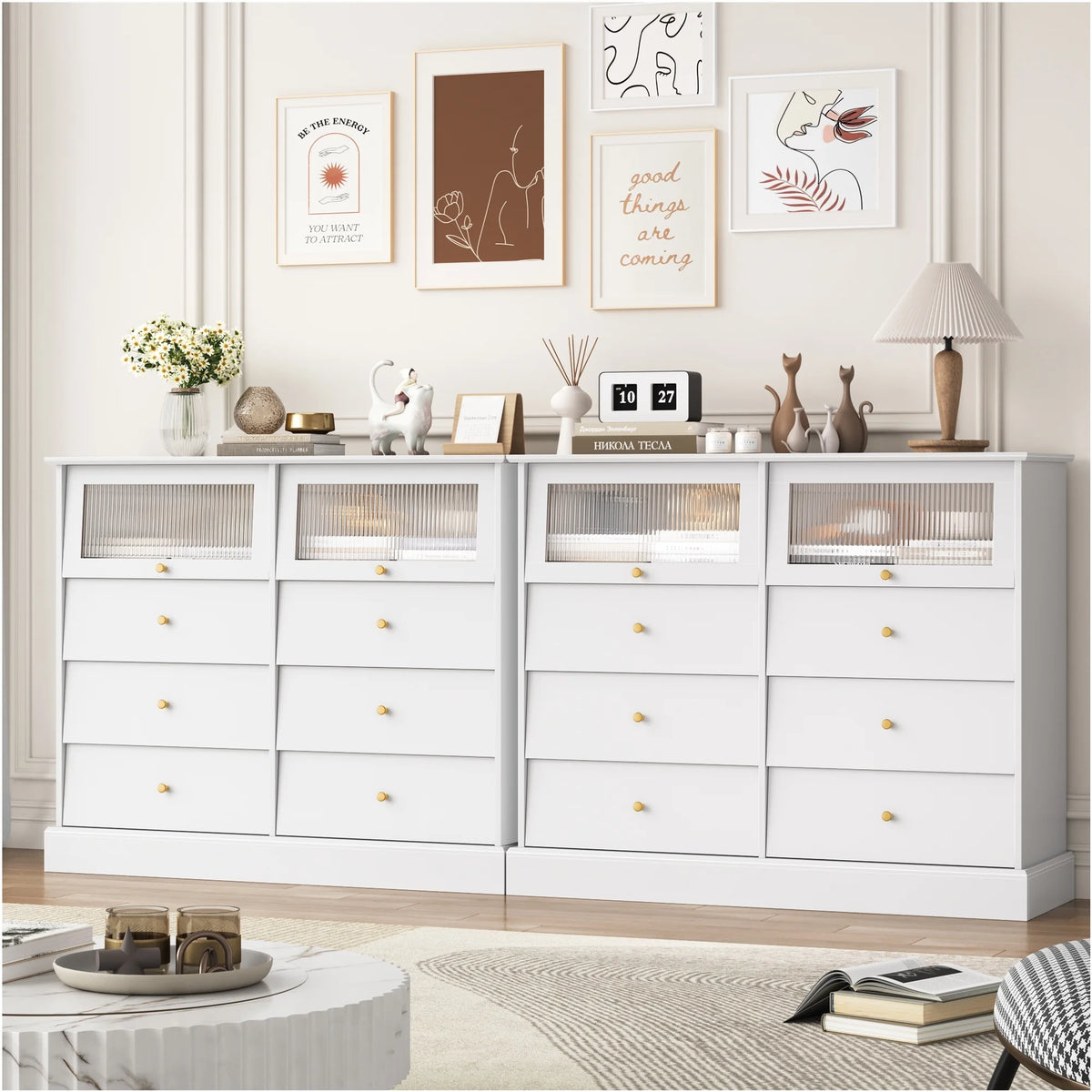 Black 8 Drawer Wood Dresser Y41243
