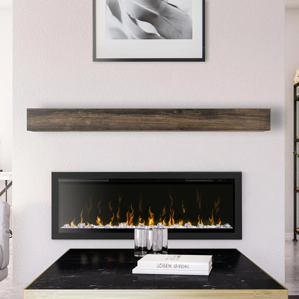 60-in Farmhouse Wood Fireplace Mantel Shelf E1272