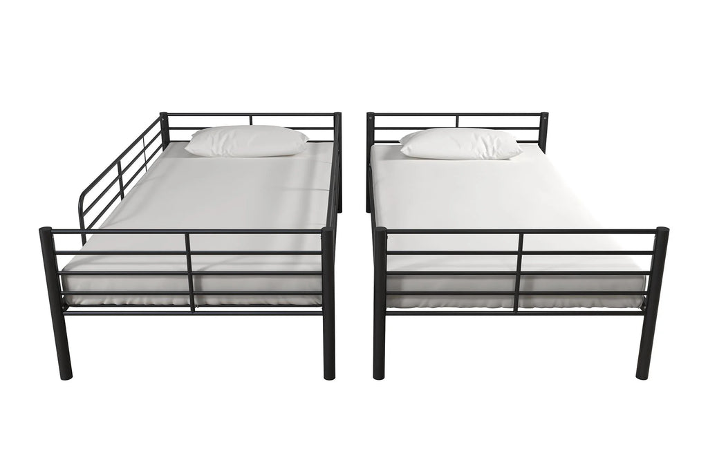 Black Twin over Twin Metal Bunk Bed V734705