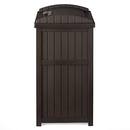 Resin 30 Gallon Outdoor Trash Container with Lid R282668