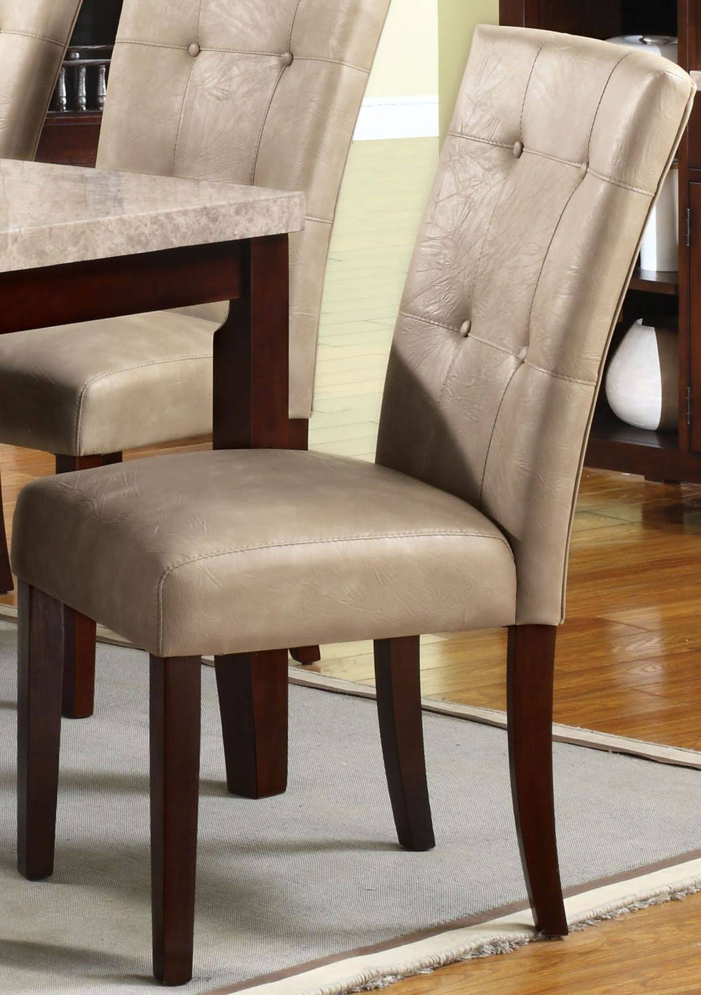 Cream/Walnut Side Chair (Set of 2) A313088