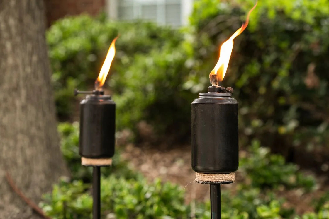 Adjustable Flame 65" TIKI Torch Resin Black S62711