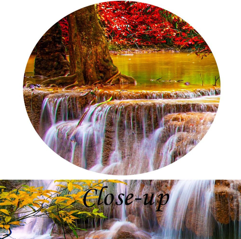 Green Dreamlike Waterfall Canvas Print Wall Art X63398