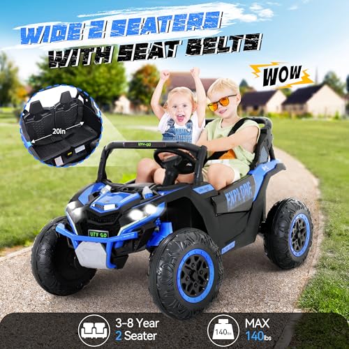 Kids Ride on Car, Electric 4WD Off-Road UTV Truck, 7Ah Battery with Remote Control, Blue G582994