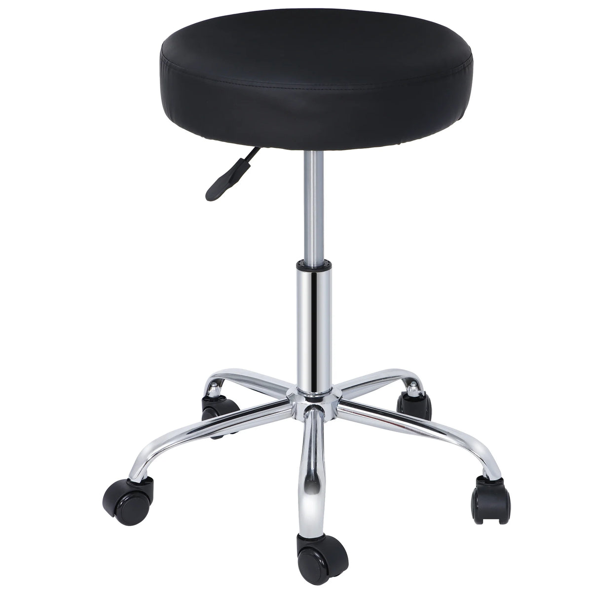 Adjustable Hydraulic Rolling Swivel Stool Black Q132932