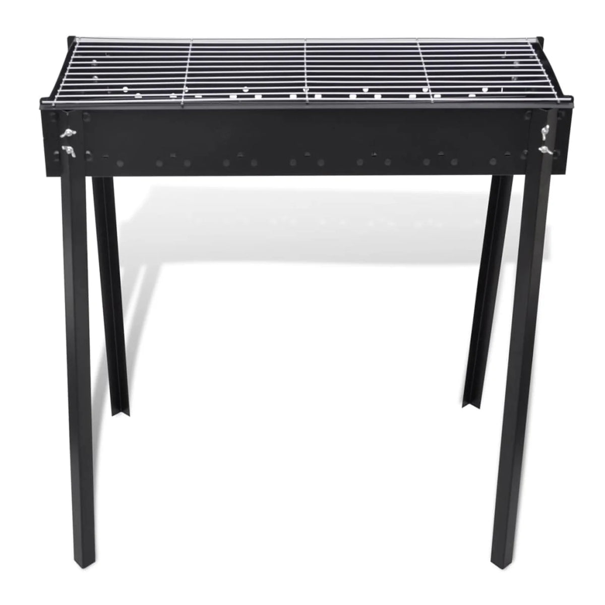 Charcoal BBQ Stand Steel Barbecue Grill Black I79552